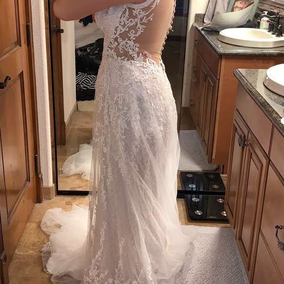 Brand New - David’s Bridal - A-Line Wedding Dress - Picture 7 of 8